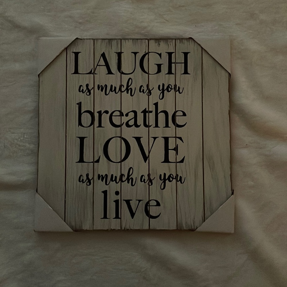 Laugh love live decor